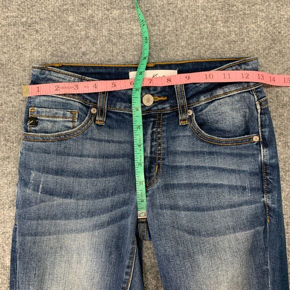 KanCan Jeans Womens 1/24 Denim Skinny Distressed Low Rise Ankle Stretch Pants - Picture 6 of 12